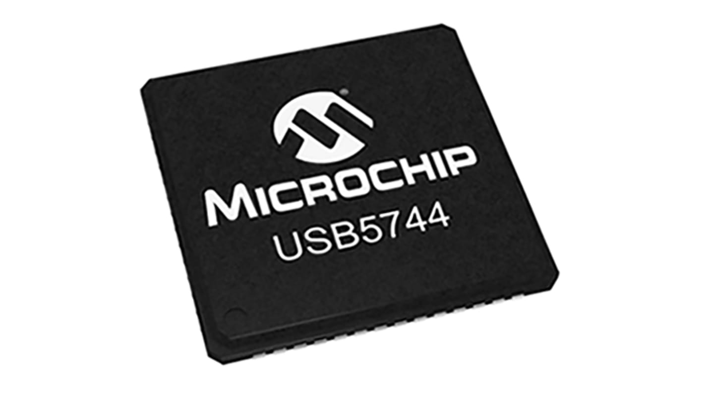 Microchip USB5744-I/2G, USB Controller, 5Gbit/s, USB 3.1, 1.2 V, 3.3 V, 56-Pin SQFN