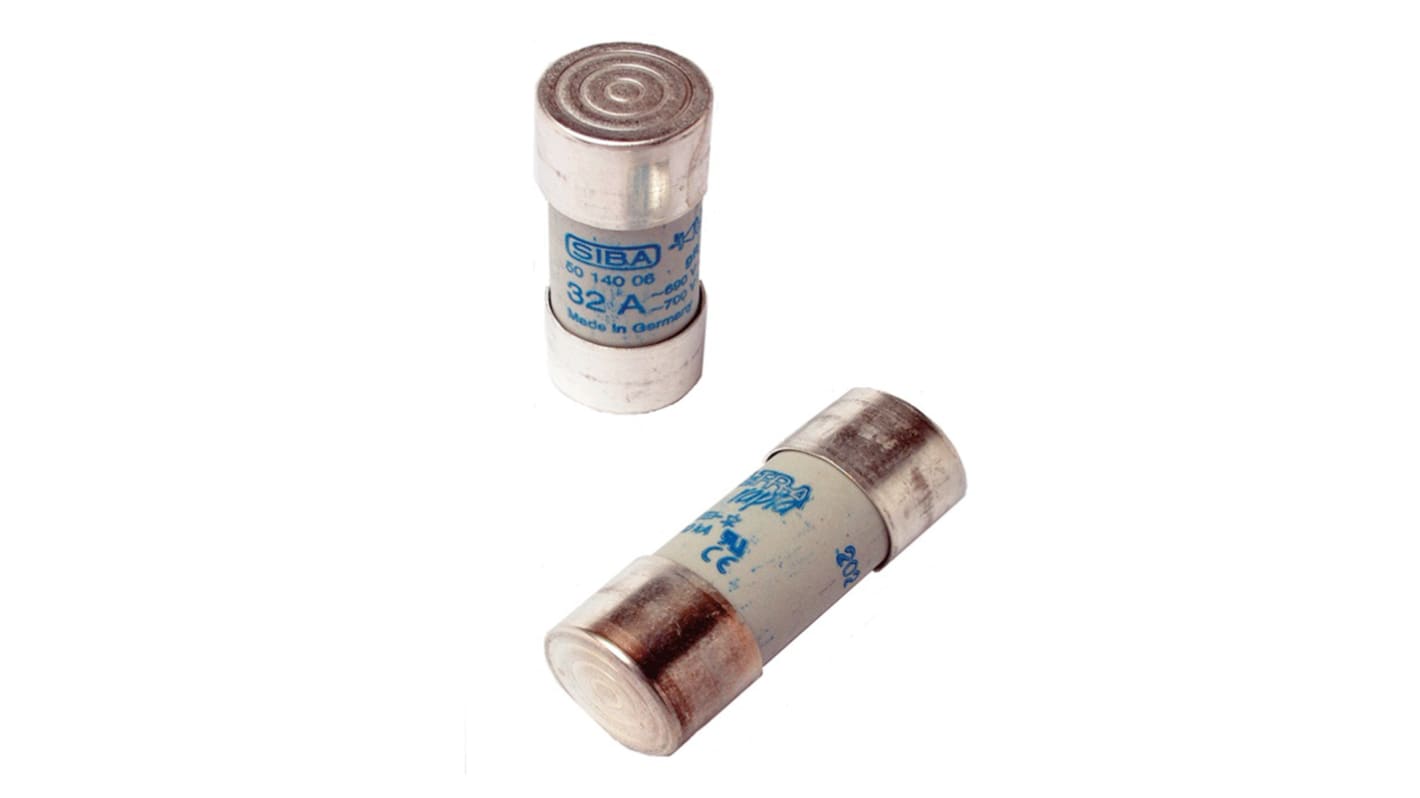 SIBA 32A Ceramic Cartridge Fuse, 22 x 58mm