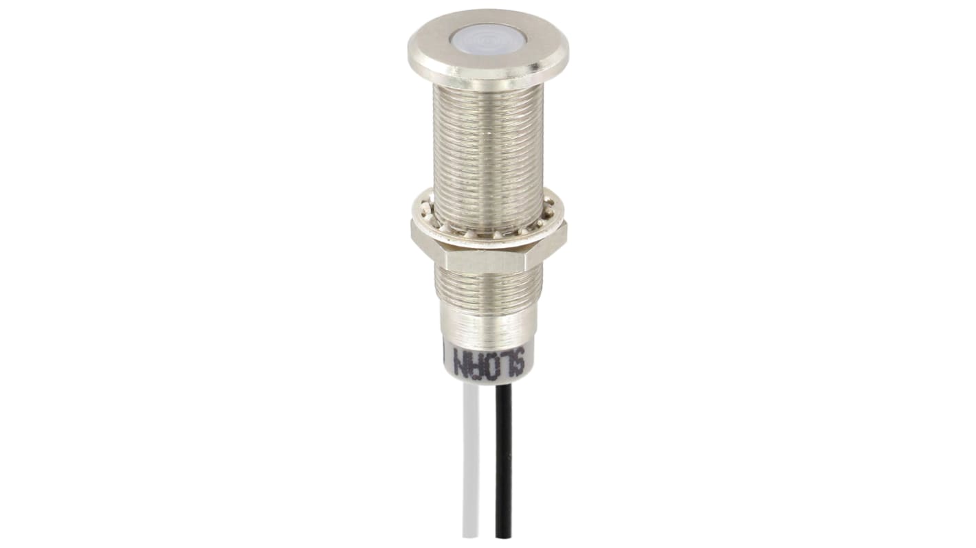 Sloan White Panel LED, 5 → 28V, 8.2 x 7.6mm Mounting Hole Size, Lead Wires Termination, IP68