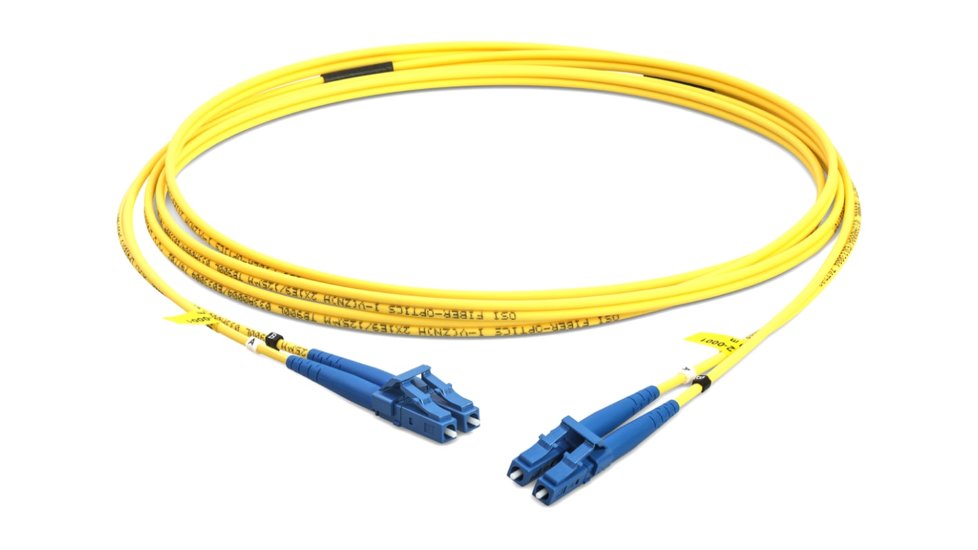 Rosenberger Fibre Optic Cable, E9/125μm, Yellow, 1m