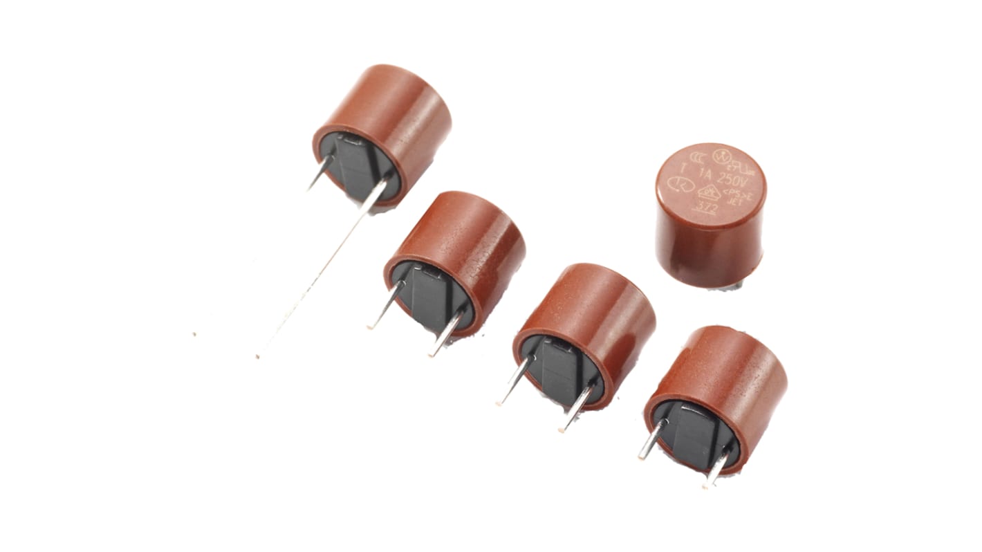 Littelfuse Sicherung, nicht rückstellend 1A radial 250V ac Thermoplastisches Polyamid T ø 8.5mm 8mm, Raster 5.08mm