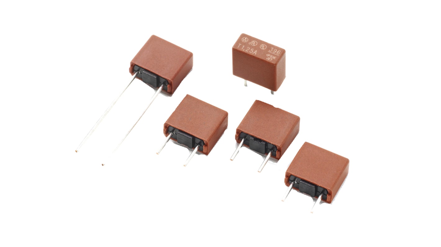 Littelfuse Sicherung, nicht rückstellend 2A radial 125V ac Thermoplastisches Polyamid T 8.5mm 4mm 8mm, Raster 5.08mm