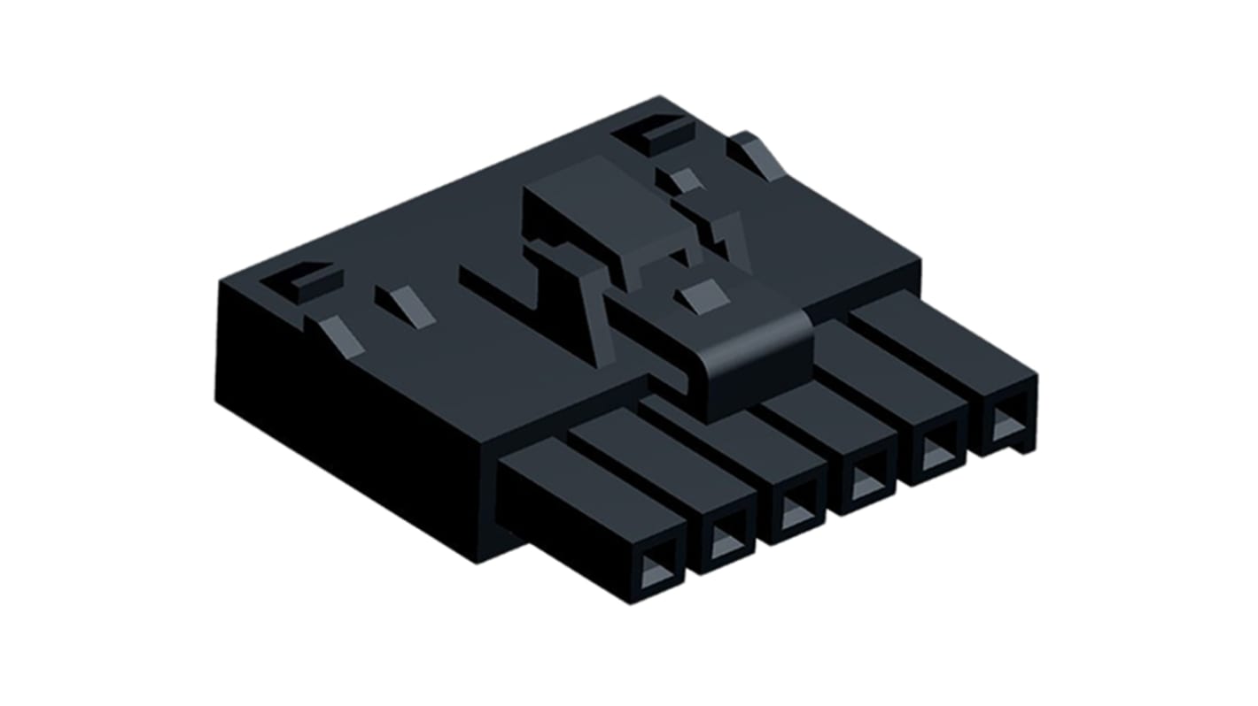 Carcasa de conector Molex 172256-1006, Serie Ultra-Fit, paso: 3.5mm, 6 contactos, , 1 fila filas, Recto, Hembra,