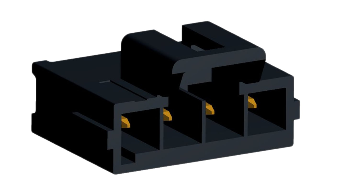 Conector macho para PCB Molex serie Ultra-Fit de 4 vías, 1 fila, paso 3.5mm, para soldar, Montaje en orificio pasante