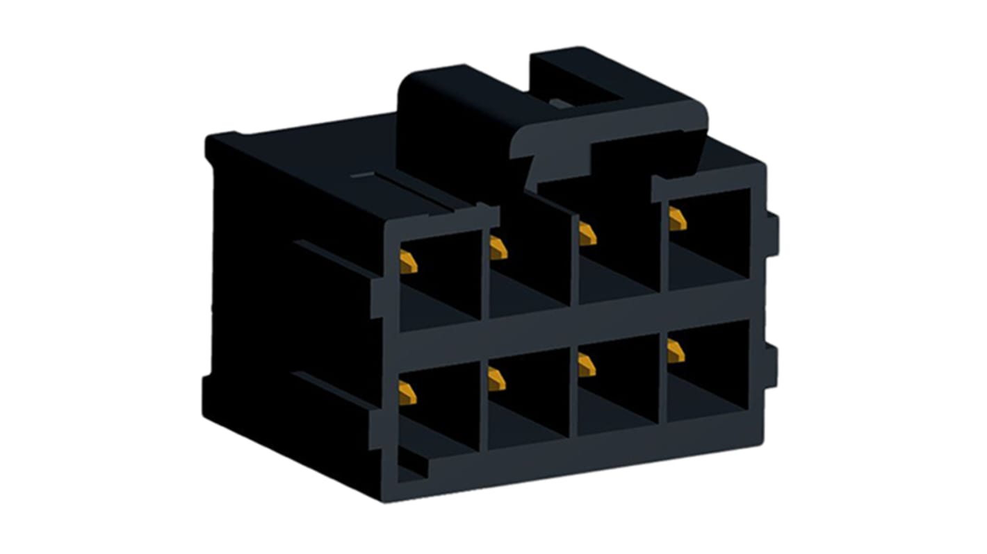 Conector macho para PCB Molex serie Ultra-Fit de 8 vías, 2 filas, paso 3.5mm, para soldar, Montaje en orificio pasante