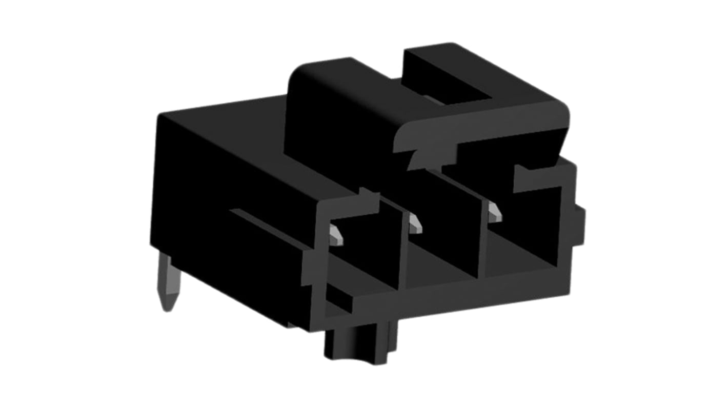 Conector macho para PCB Ángulo de 90° Molex serie Ultra-Fit de 3 vías, 1 fila, paso 3.5mm, para soldar, Montaje en