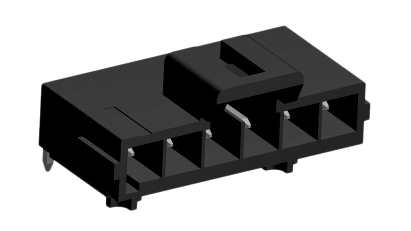 Molex Ultra-Fit Series Right Angle Through Hole PCB Header, 6 Contact(s), 3.5mm Pitch, 1 Row(s), Shrouded