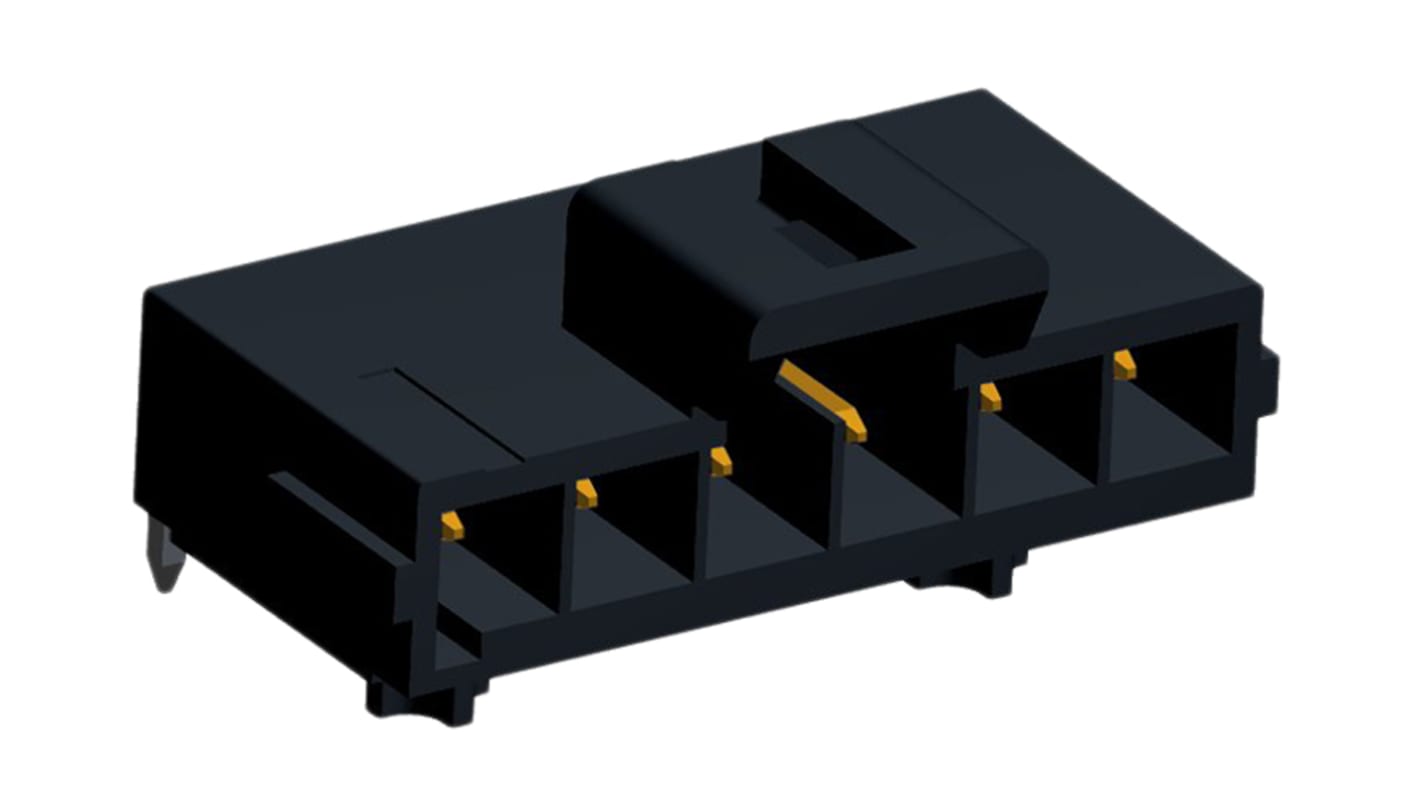 File di contatti PCB Molex, 6 vie, 1 fila, passo 3.5mm