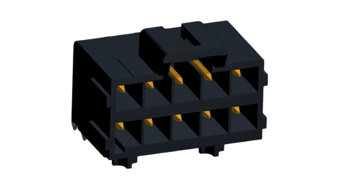 Molex Ultra-Fit Series Right Angle Through Hole PCB Header, 10 Contact(s), 3.5mm Pitch, 2 Row(s), Shrouded