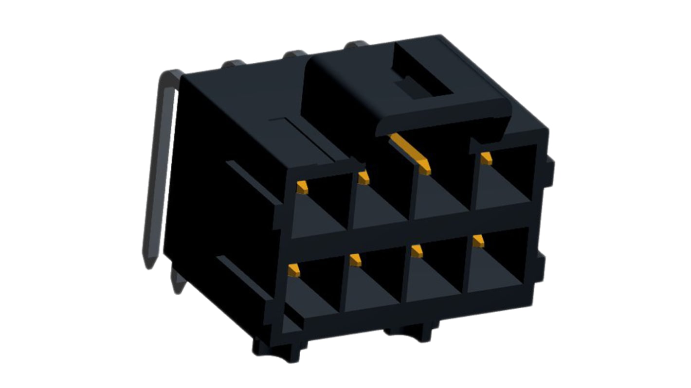 Molex Ultra-Fit Series Right Angle Through Hole PCB Header, 8 Contact(s), 3.5mm Pitch, 2 Row(s), Shrouded