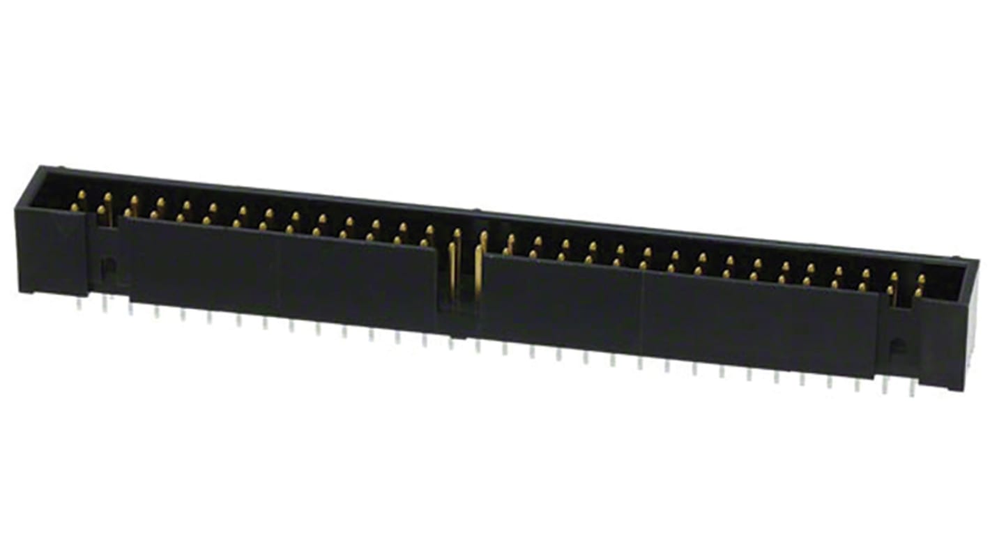 Hirose HIF3FB Series Right Angle Through Hole PCB Header, 64 Contact(s), 2.54mm Pitch, 2 Row(s), Shrouded