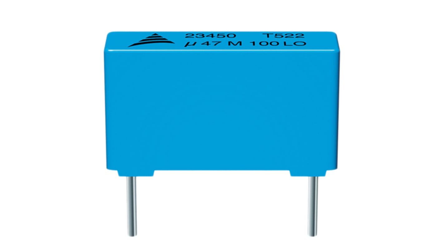 EPCOS B32522 Polyester Film Capacitor, 63V dc, ±10%, 10μF, Through Hole