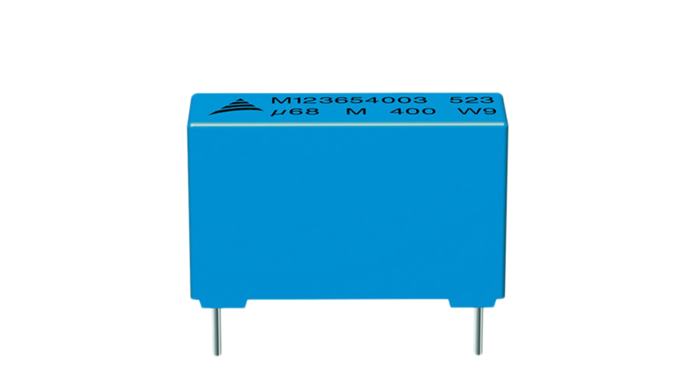 EPCOS B32523 Polyester Film Capacitor, 100V dc, ±10%, 6.8μF, Through Hole