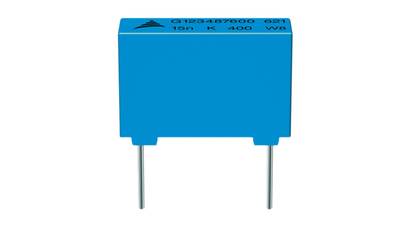 EPCOS B32620 Polypropylene Film Capacitor, 250V dc, ±5%, 22nF, Through Hole