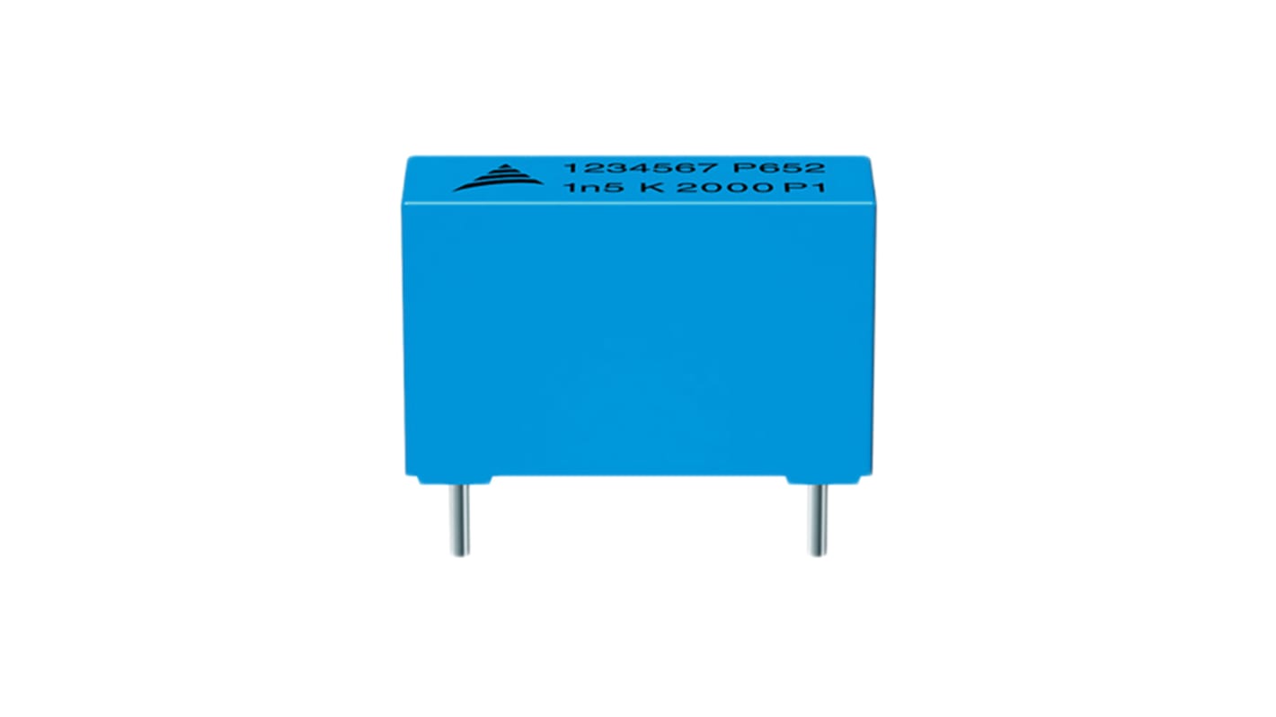 EPCOS B32652 Polypropylene Film Capacitor, 2kV dc, ±10%, 1nF, Through Hole