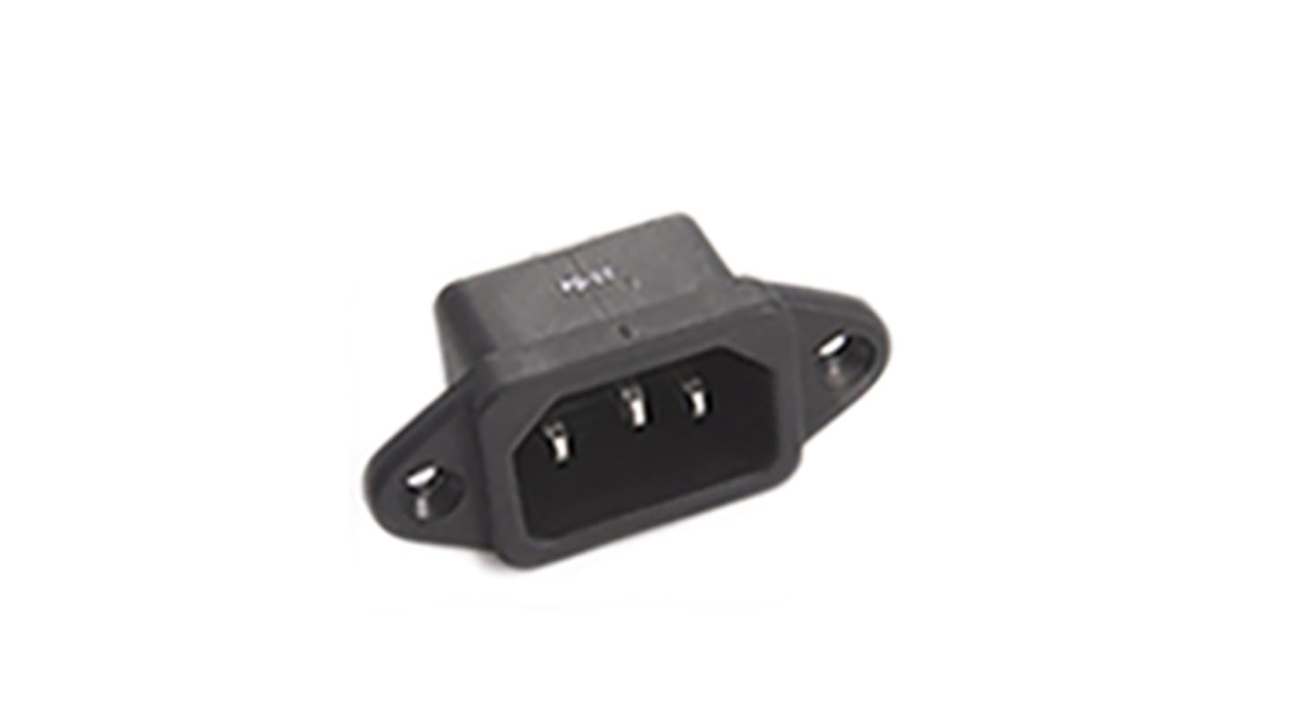 Conector IEC macho RS PRO, Encaje a Presión, 250 V, 10A