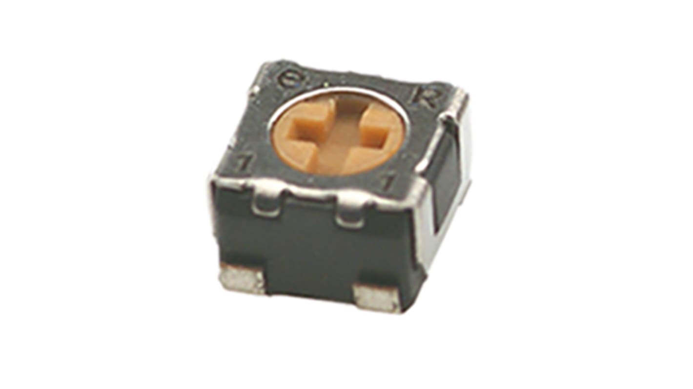 100Ω, SMD Trimmer Potentiometer 0.125W Top Adjust Nidec Components, ST-32