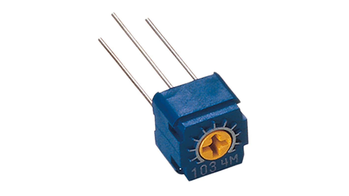 Nidec Components CT6 1-Gang THT Trimmer-Potentiometer, Einstellung von oben, 500kΩ, ±10%, 0.5W, Lötstift, L. 7mm
