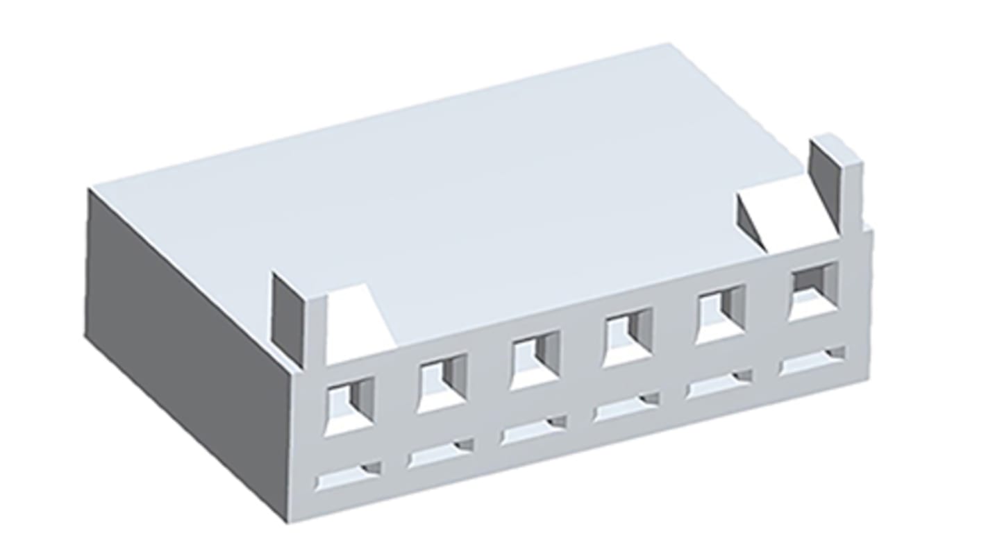 Carcasa de conector Molex 43061-0006, Serie SPOX, paso: 3.96mm, 6 contactos, , 1 fila filas, Recto, Hembra, Montaje de