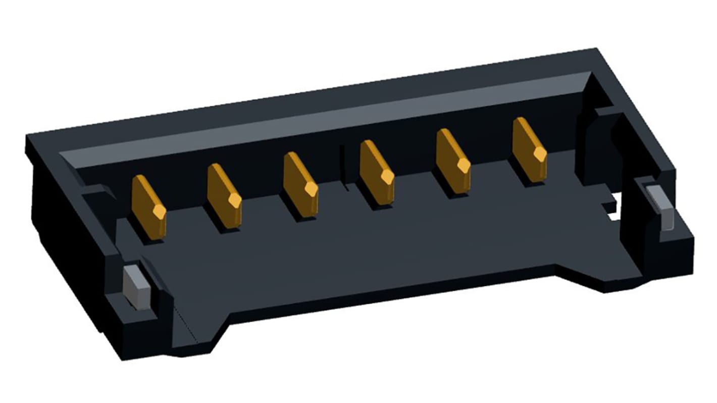 File di contatti PCB Molex, 6 vie, 1 fila, passo 1.2mm