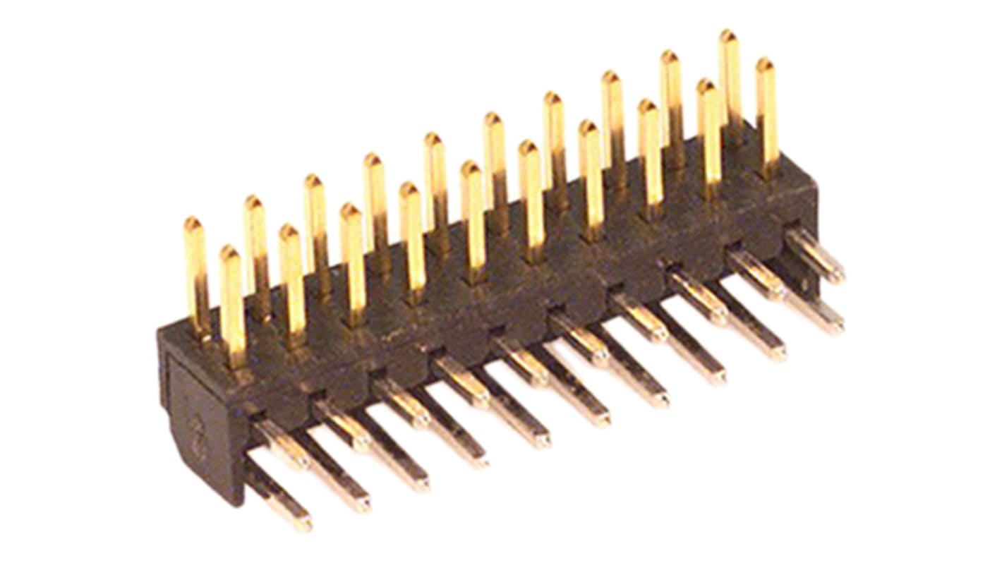 Molex Milli-Grid Series Right Angle Through Hole Pin Header, 20 Contact(s), 2.0mm Pitch, 2 Row(s), Unshrouded