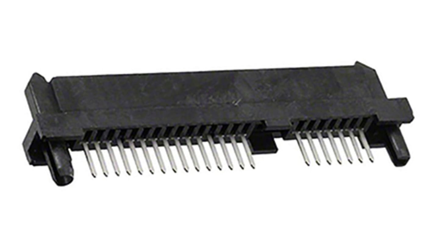 Conector de backplane Molex, Serie Serial ATA, paso 1.27mm, 22 vías, 1 filas, Vertical, Hembra, Soldadura, 1.5A, 87779