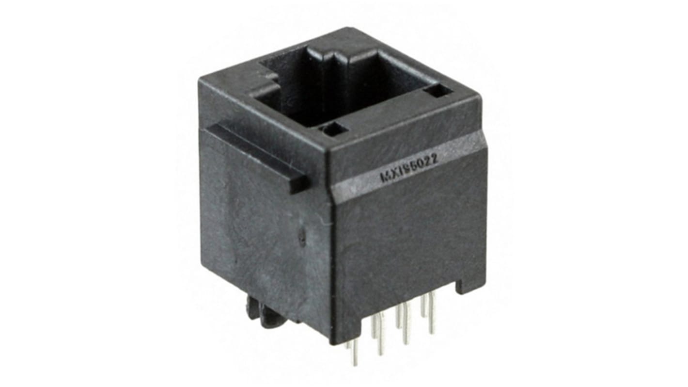 Molex 95522 Cat.3 RJ45-Steckverbinder Buchse, 1 x 1-Port 1P1C-polig, Leiterplatten-Montage Vertikal