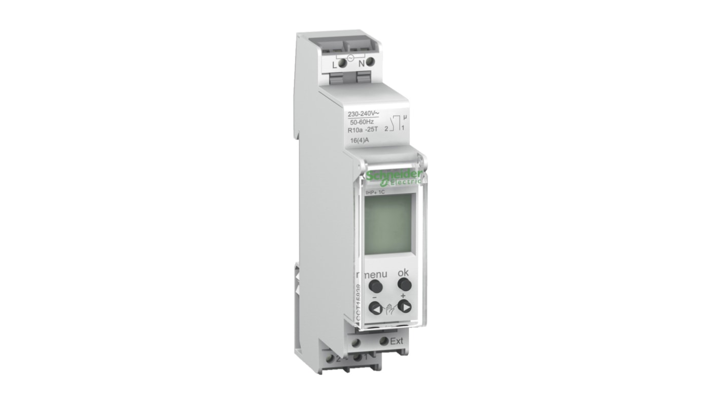 Schneider Electric Digital DIN Rail Time Switch 230 V ac, 1-Channel