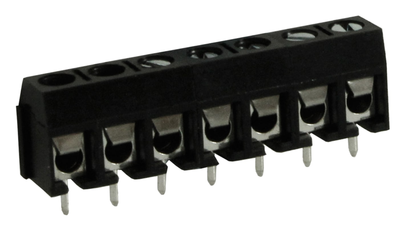 RS PRO PCB Terminal Block, 7-Contact, 5mm Pitch, Through Hole Mount, 1-Row, Screw Termination