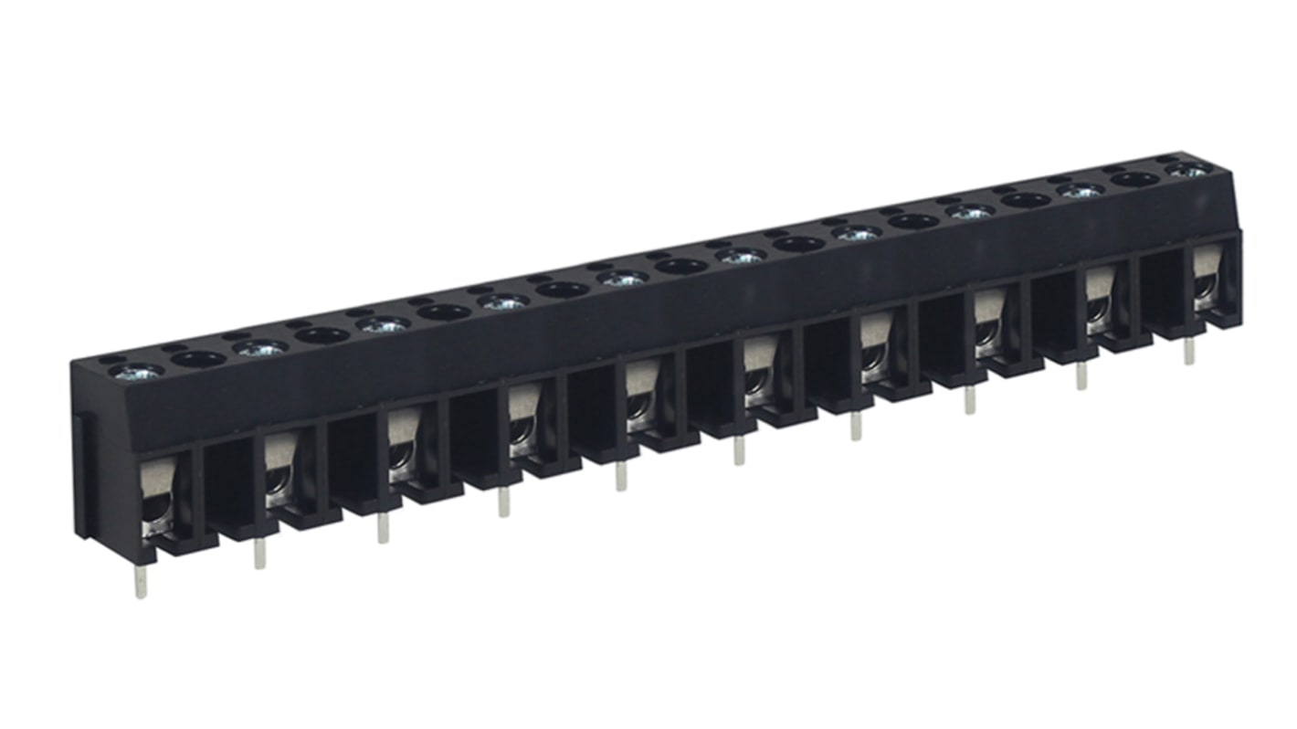 RS PRO PCB Terminal Block, 10-Contact, 10mm Pitch, Through Hole Mount, 1-Row, Screw Termination