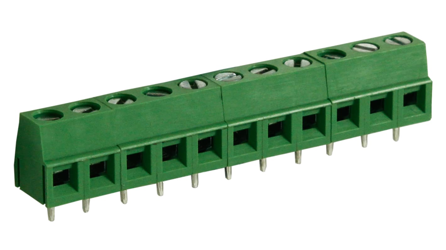 RS PRO PCB Terminal Block, 11-Contact, 5mm Pitch, Through Hole Mount, 1-Row, Screw Termination