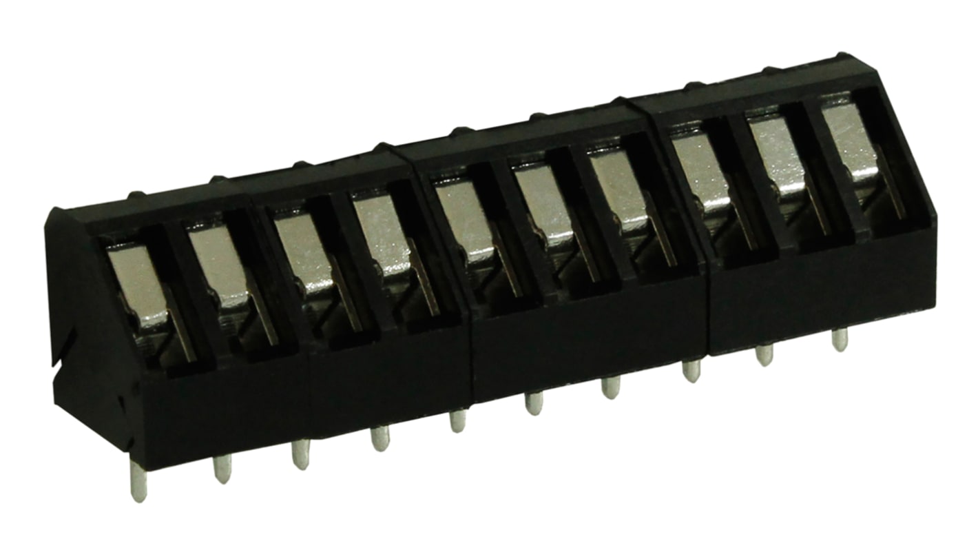 RS PRO PCB Terminal Block, 10-Contact, 5mm Pitch, Through Hole Mount, 1-Row, Screw Termination