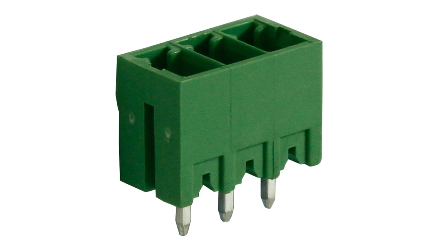 RS PRO 3.81mm Pitch 3 Way Pluggable Terminal Block, Header, Through Hole, Solder Termination