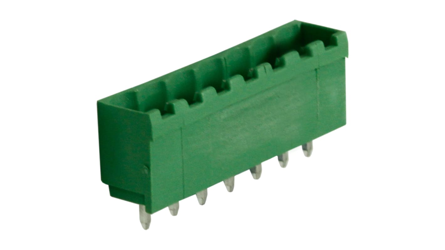 RS PRO 5.08mm Pitch 7 Way Pluggable Terminal Block, Header, Through Hole, Solder Termination