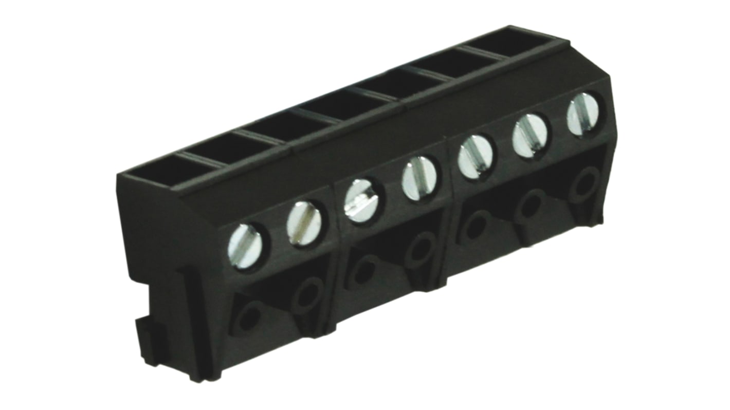 RS PRO PCB Terminal Block, 7-Contact, 5mm Pitch, Through Hole Mount, 1-Row, Screw Termination