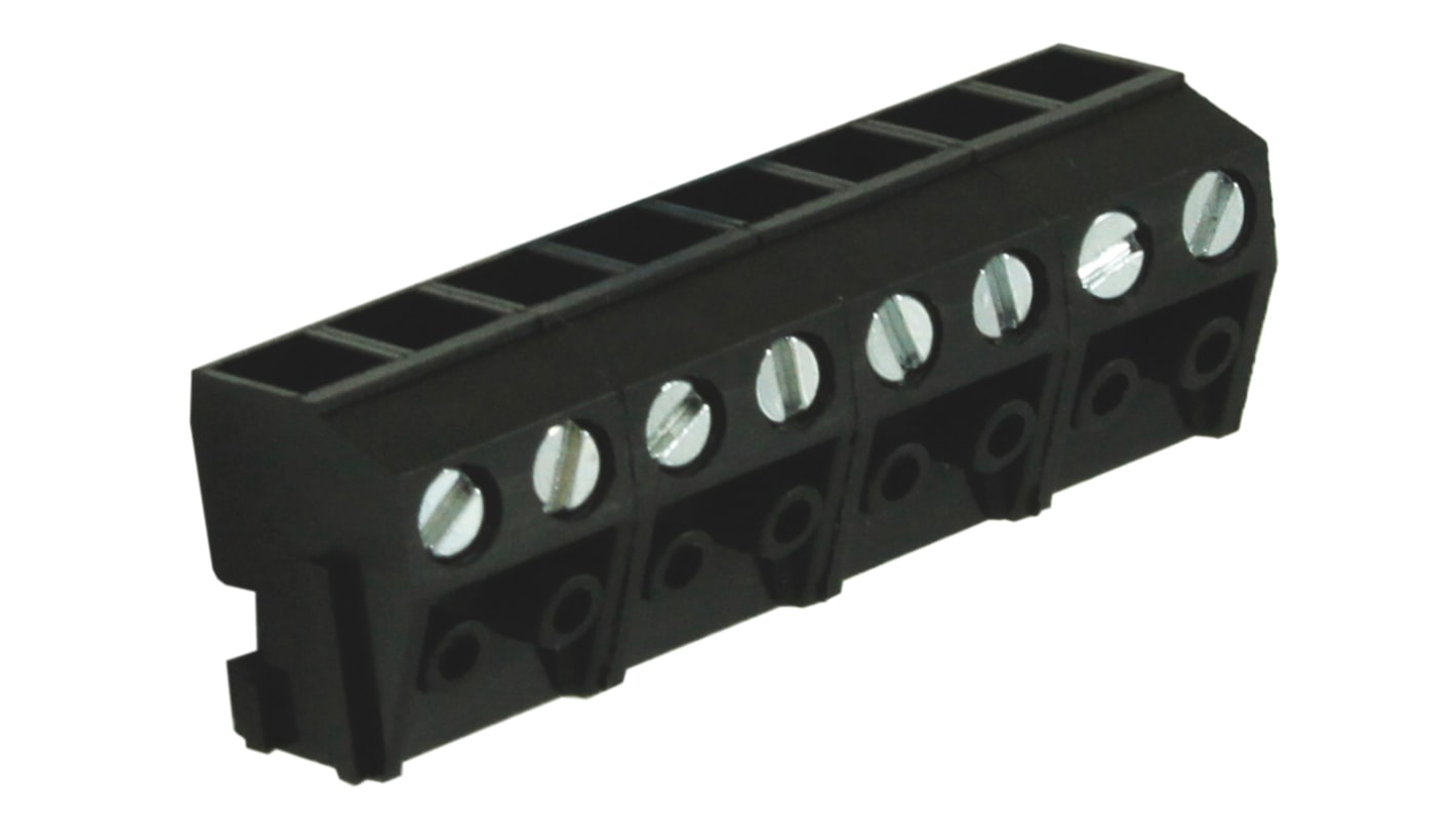 RS PRO PCB Terminal Block, 8-Contact, 5mm Pitch, Through Hole Mount, 1-Row, Screw Termination