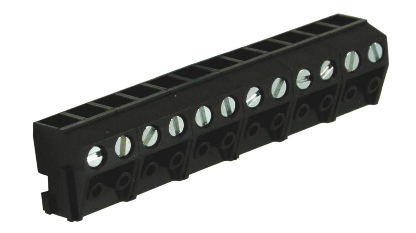 RS PRO PCB Terminal Block, 12-Contact, 5mm Pitch, Through Hole Mount, 1-Row, Screw Termination