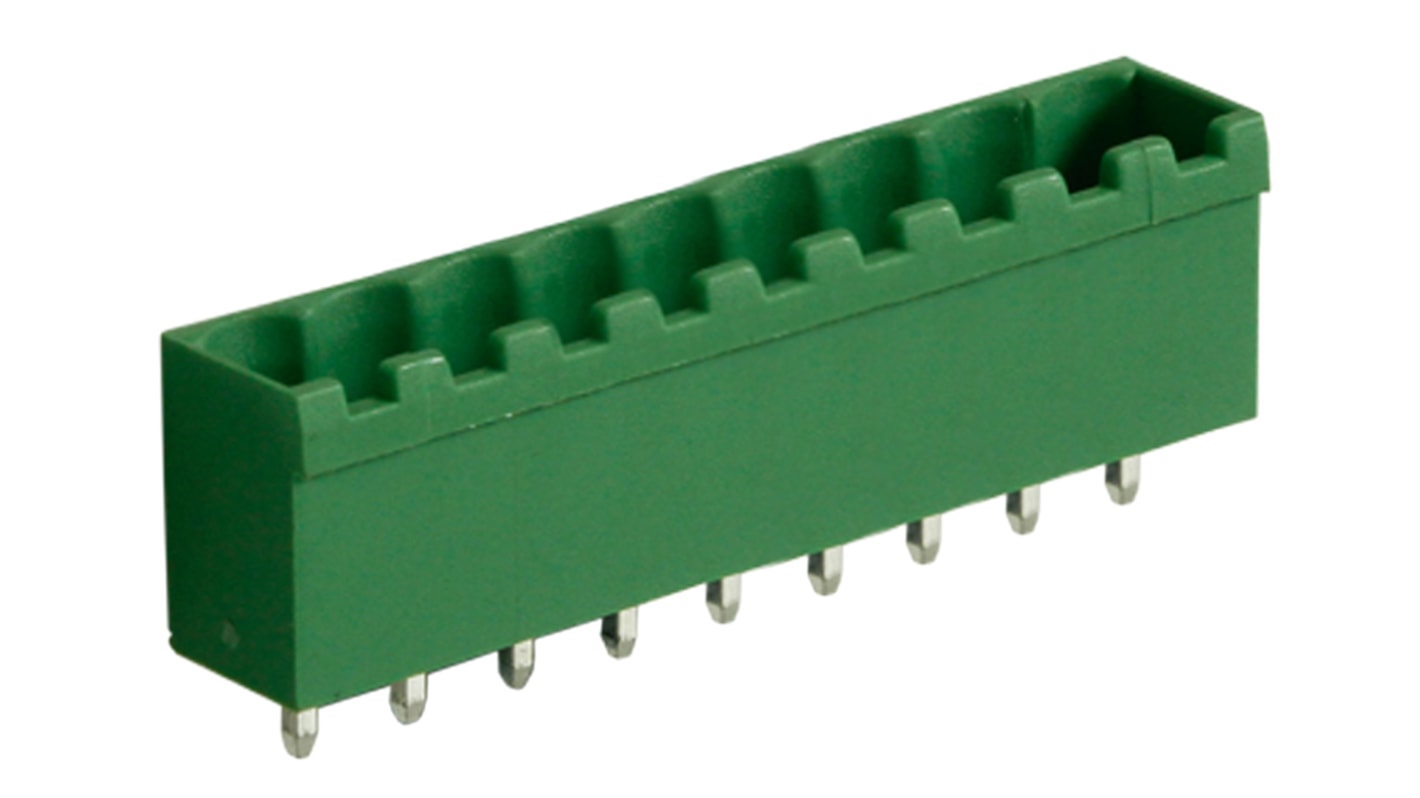 RS PRO 5.0mm Pitch 9 Way Pluggable Terminal Block, Header, Through Hole, Solder Termination