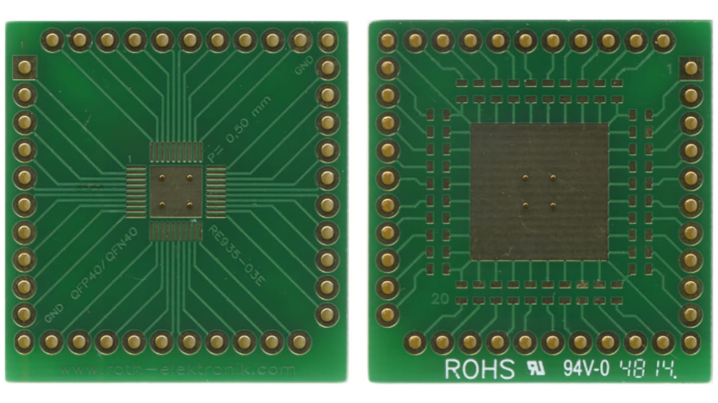 RE935-03E, Double Sided Extender Board Multiadapter With Adaption Circuit Board 33.66 x 31.75 x 1.5mm