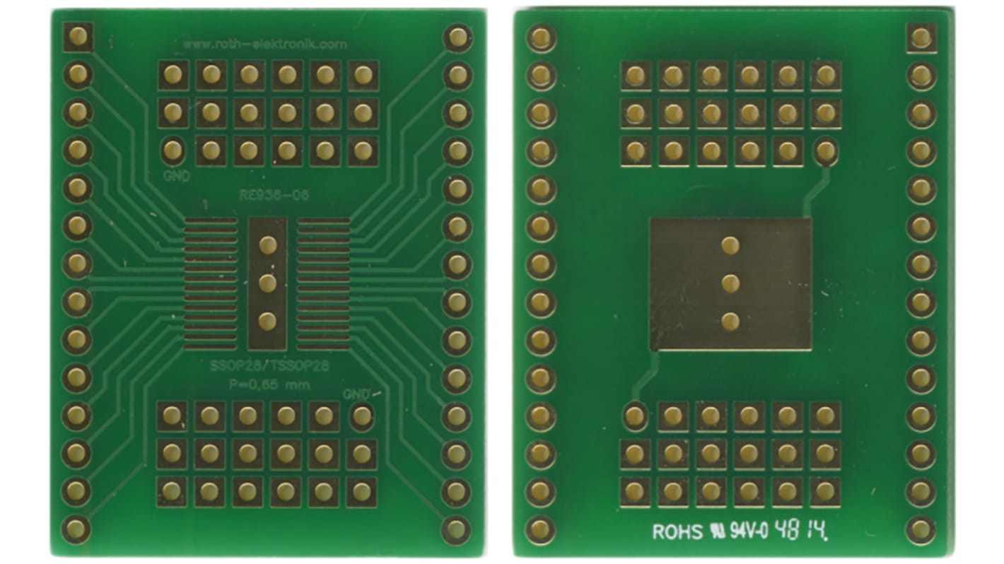 Roth Elektronik Multiadapter mit Adaptionsplatine Epoxidfaserverstärktes Glas 35μm 2-seitig 36.83 x 29.21 x 1.5mm