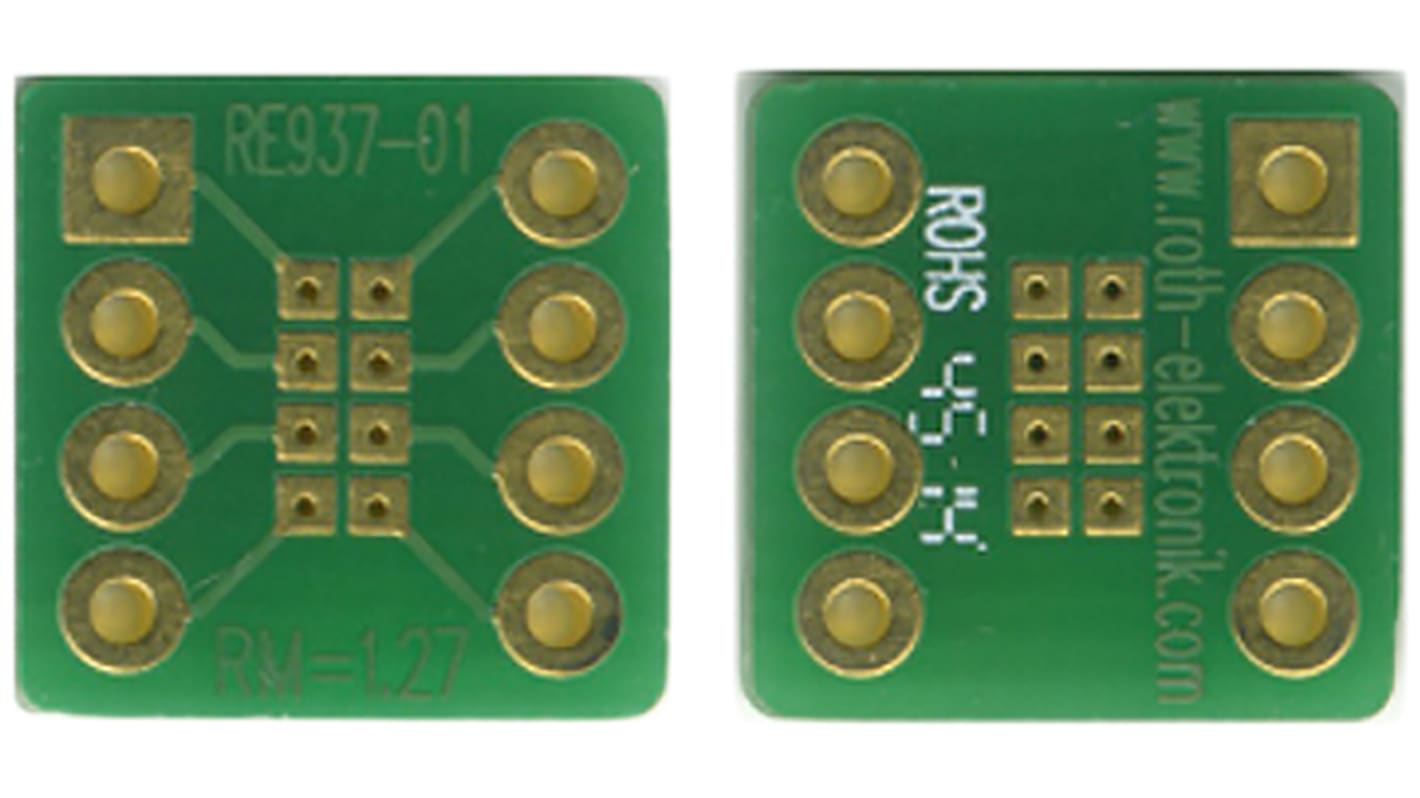 Roth Elektronik Multiadapter mit Adaptionsplatine Epoxidfaserverstärktes Glas 35μm 2-seitig 11.43 x 11.43 x 1.5mm