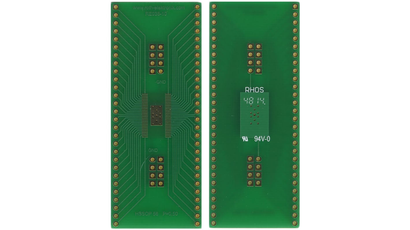 Roth Elektronik Adapter mit Adaptionsplatine Epoxidfaserverstärktes Glas 35μm 2-seitig 71.75 x 28.57 x 1.5mm