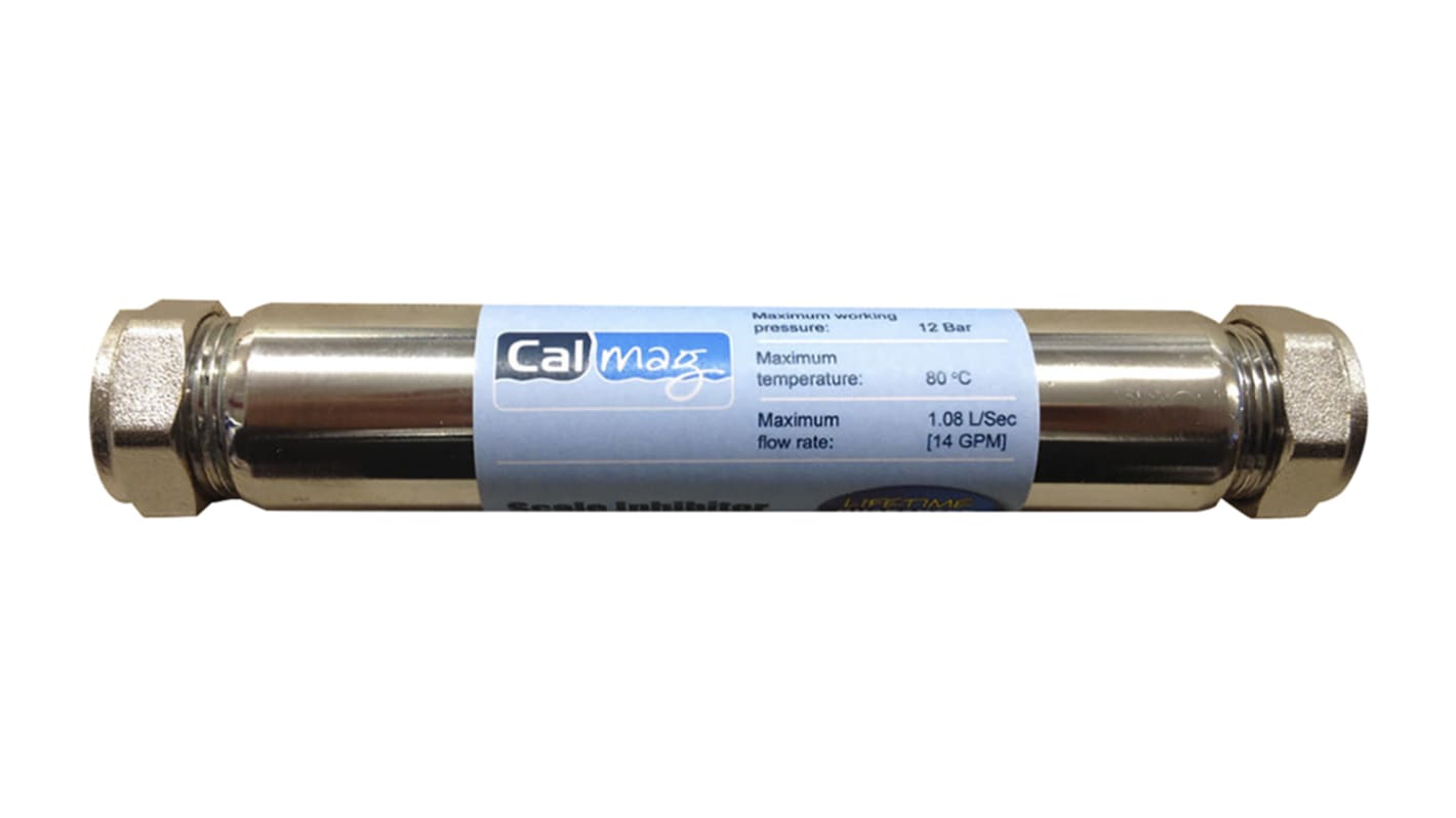 RS PRO vízkőgátló Mágneses, csatlakozás: 42 mm-es nagy nyomásra tervezett, 1.08L/s, 12 bar