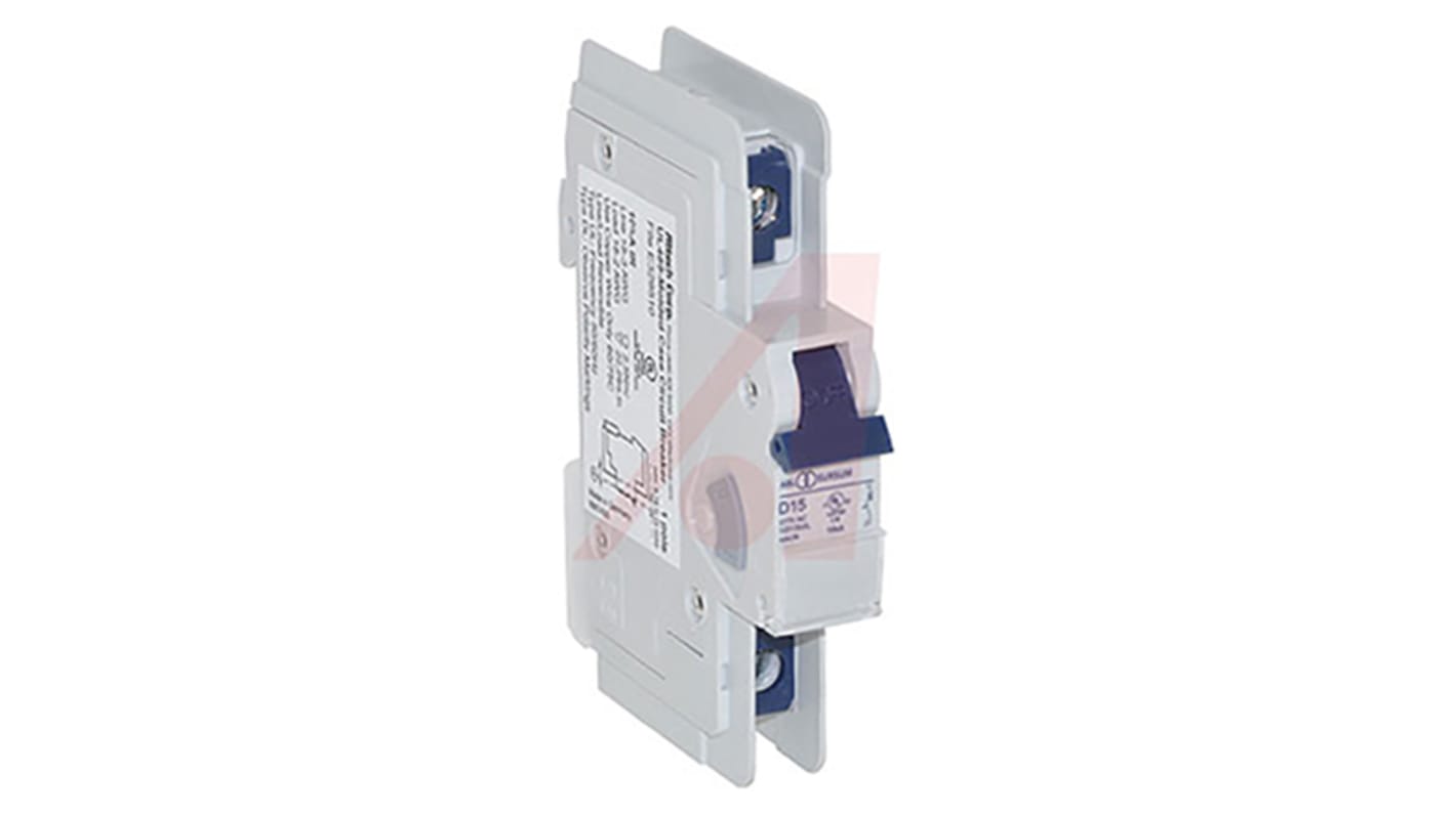 Altech Thermal Magnetic Circuit Breaker - UL Single Pole 277V ac Voltage Rating DIN Rail Mount, 15A Current Rating
