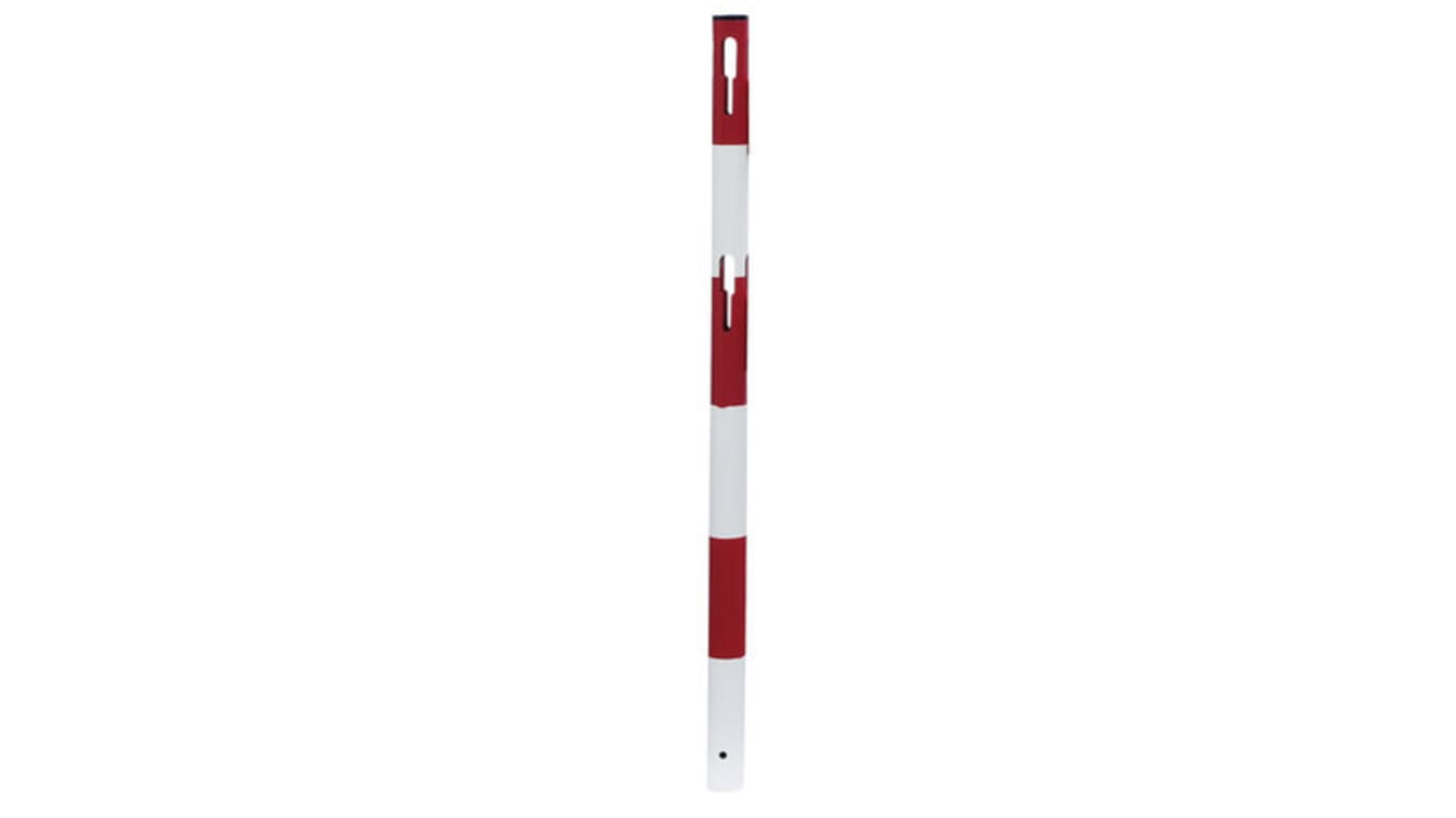 RS PRO Red & White Steel Barrier Post