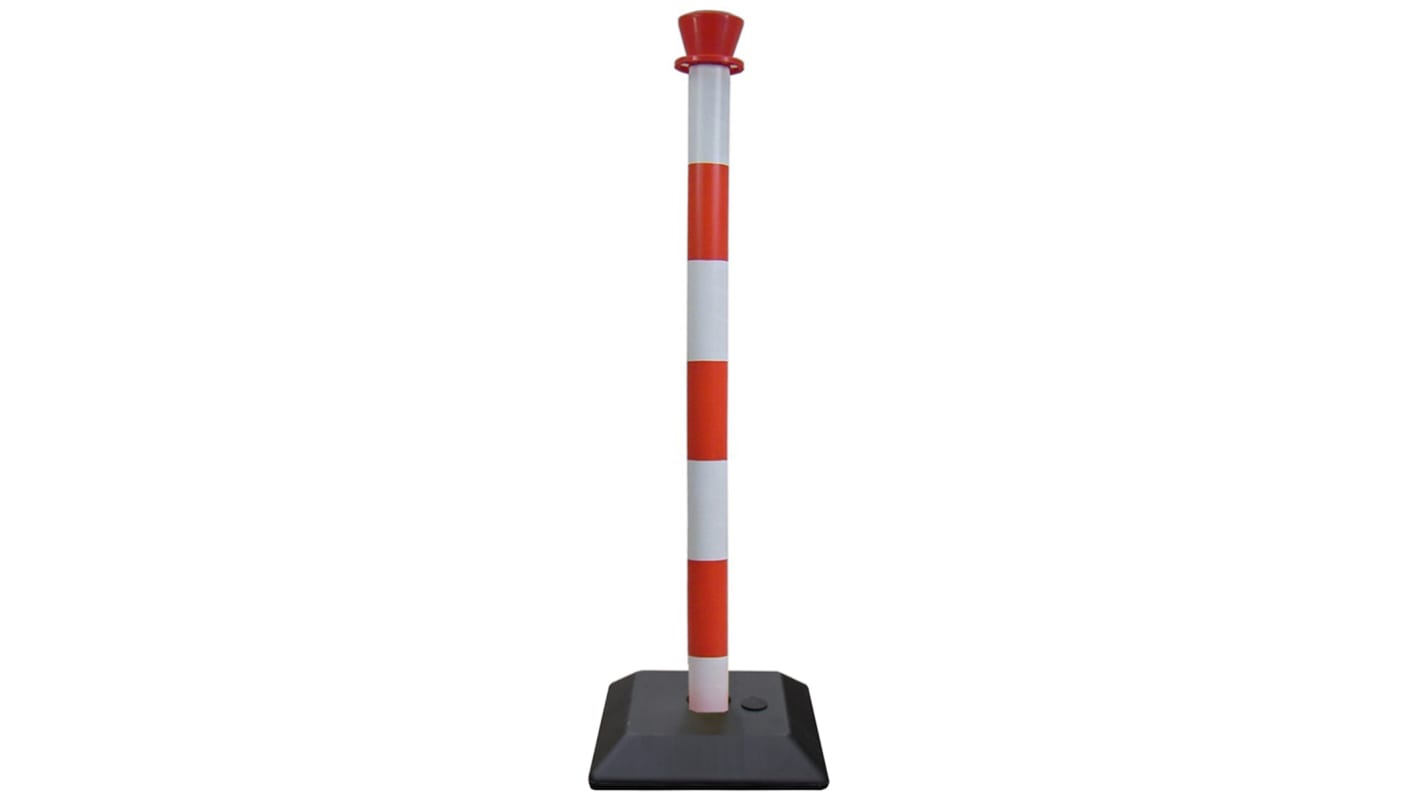 RS PRO Red & White PVC Barrier Post