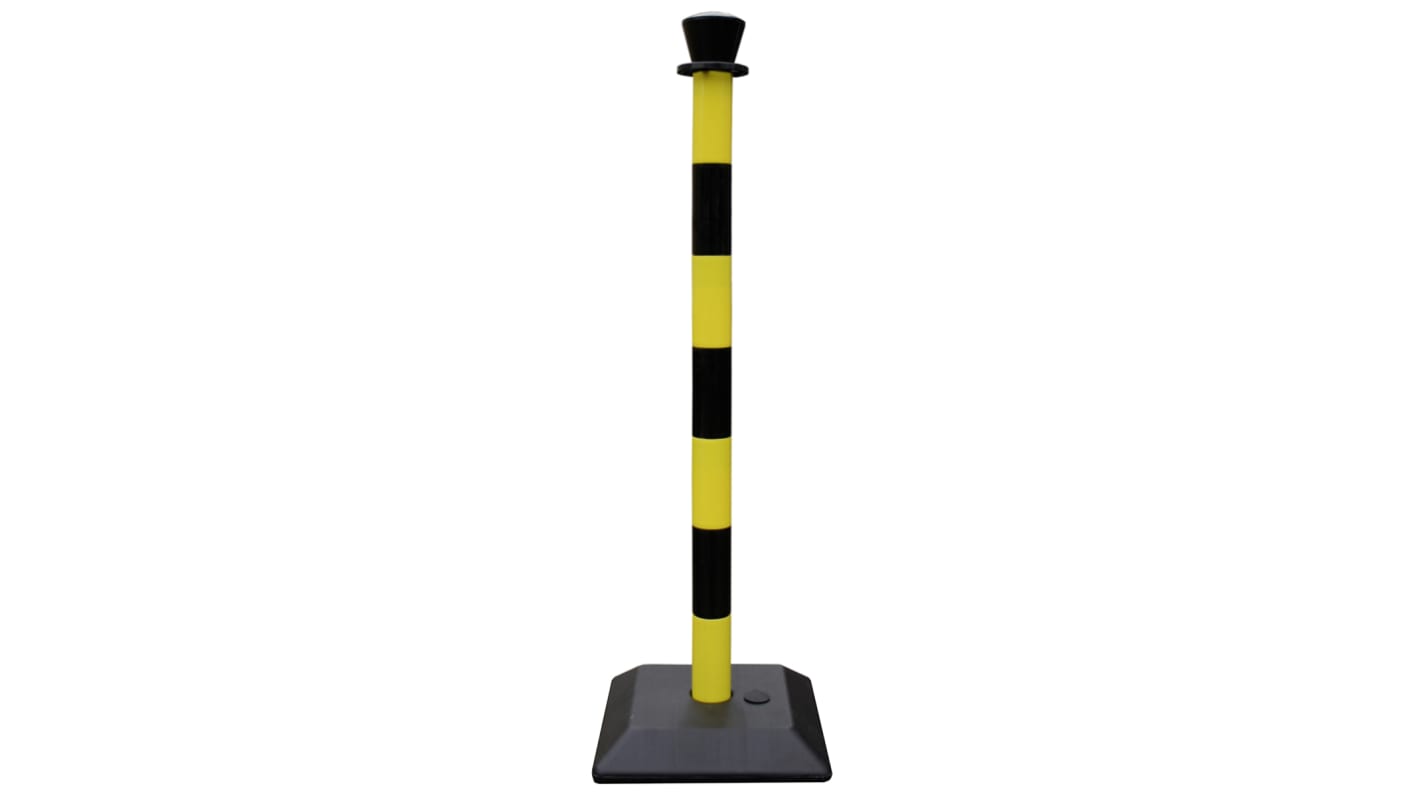 Poteau RS PRO en PVC Noir/Jaune x Haut. 1m