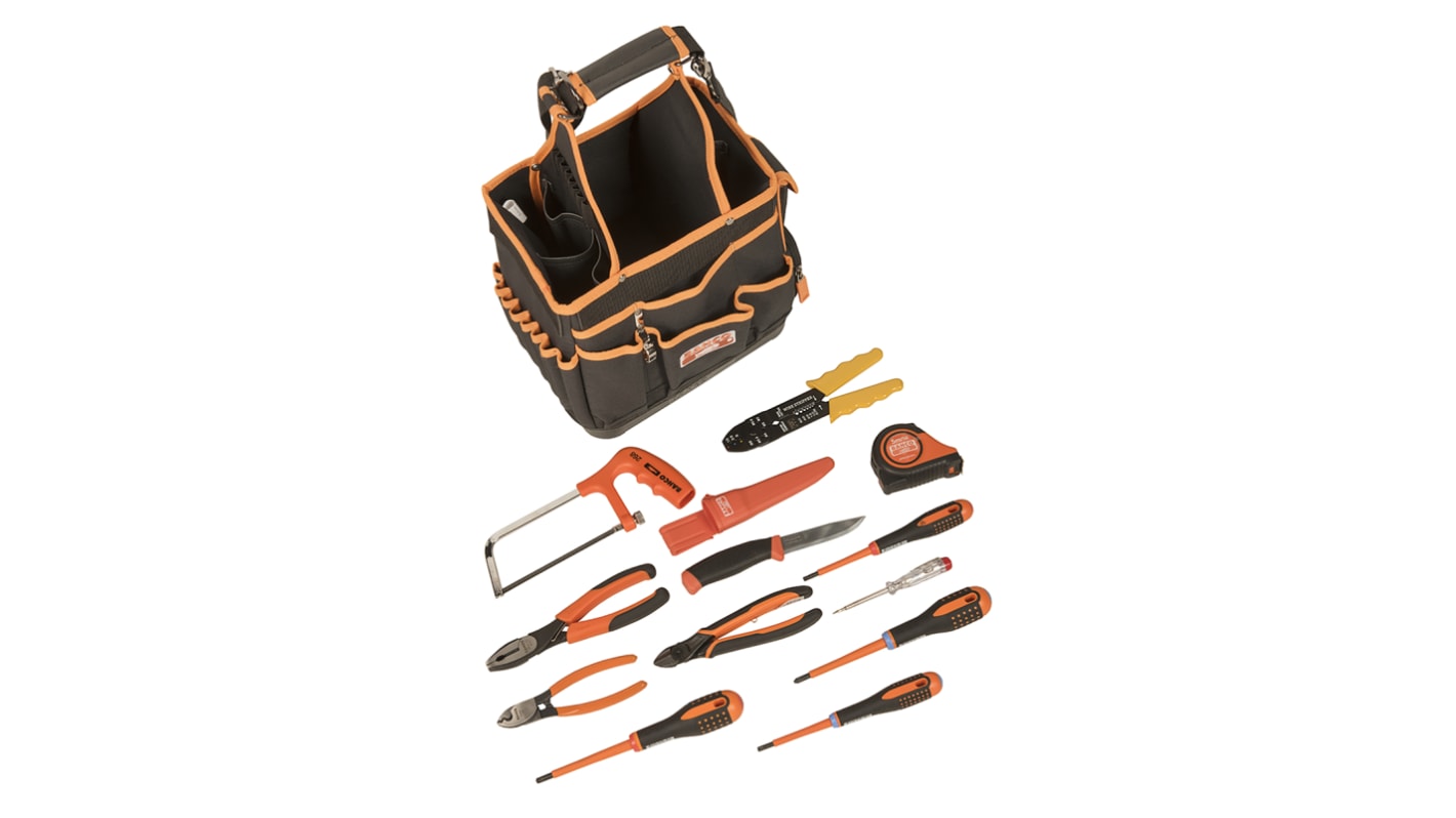 Bahco 13 Piece Electricians Tool Kit with Case