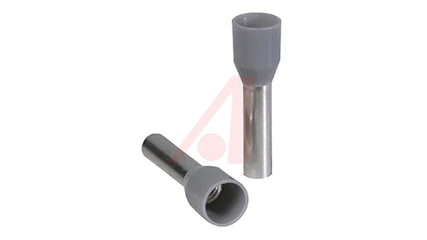 Altech Insulated Crimp Bootlace Ferrule, 12mm Pin Length, 3.2mm Pin Diameter, 4mm² Wire Size, Grey