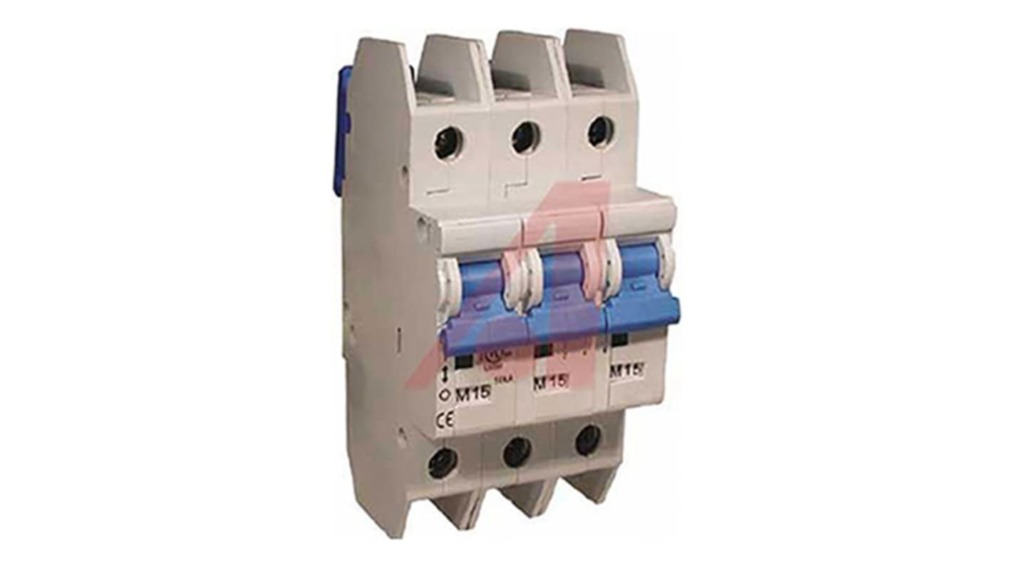 Altech Thermal Circuit Breaker - L 3 Pole 277, 240V Voltage Rating DIN Rail Mount, 25A Current Rating